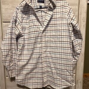 Stafford White and Blue Checkered Shirt